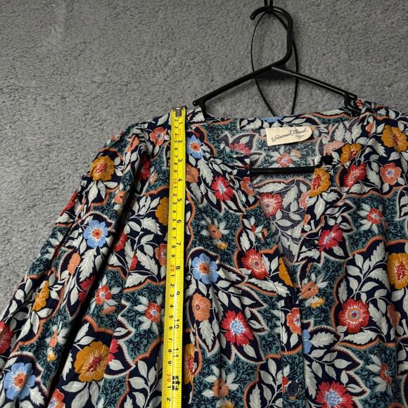 Universal Threads Dress Women's XL Blue Floral Long Sleeve Maxi - Picture 4 of 7